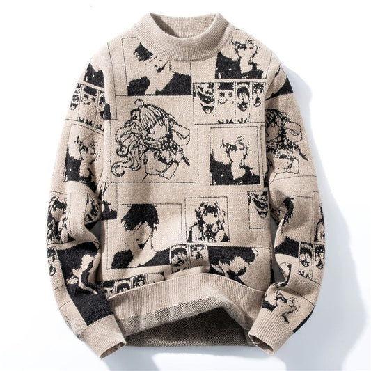Oversized Anime Sweater Crewneck