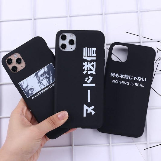 Minimalist Japanese Harajuku Manga Phone Case - animeweebcity