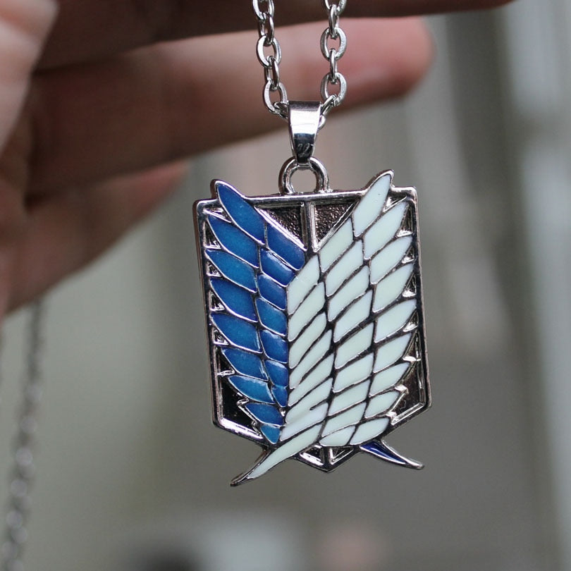 Attack on Titan Glowing Necklace Pendants Wings Of Liberty Glow in the Dark