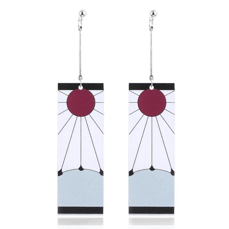 Demon Slayer Kimetsu no Yaiba Blade of Ghost Earrings For Cosplay Jewelry Accessories Gift - animeweebcity