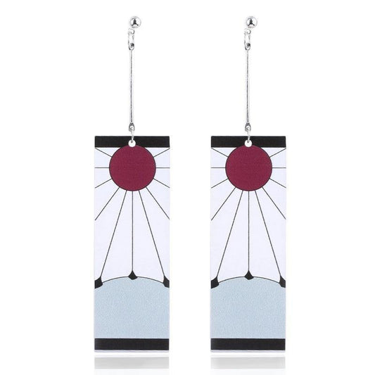 Demon Slayer Kimetsu no Yaiba Blade of Ghost Earrings For Cosplay Jewelry Accessories Gift - animeweebcity
