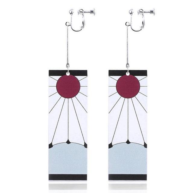 Demon Slayer Kimetsu no Yaiba Blade of Ghost Earrings For Cosplay Jewelry Accessories Gift - animeweebcity