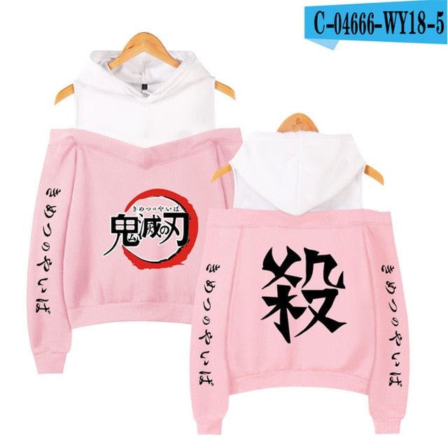 Nezuko Off Shoulder Hoodie