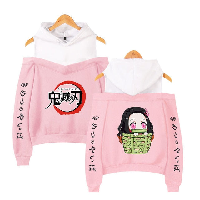 Nezuko Off Shoulder Hoodie