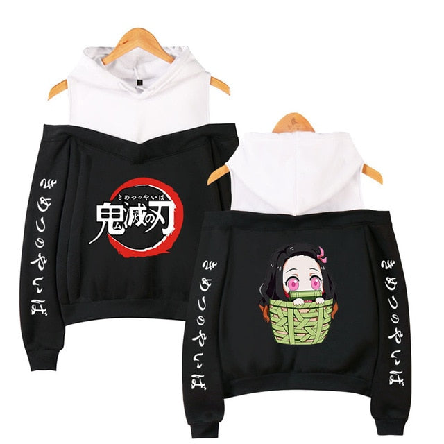 Nezuko Off Shoulder Hoodie