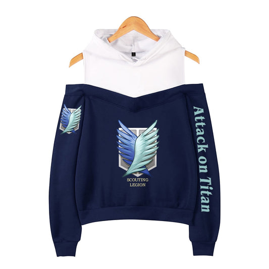Attack on Titan Off Shoulder Hoodie