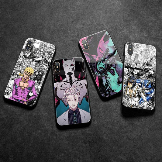JoJo's Bizarre Adventure JoJo Anime Tempered Glass Phone Case For iPhone - animeweebcity