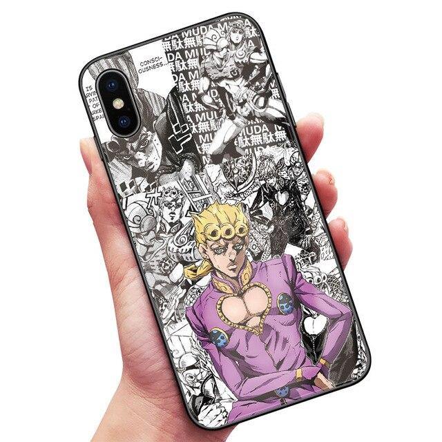 JoJo's Bizarre Adventure JoJo Anime Tempered Glass Phone Case For iPhone - animeweebcity