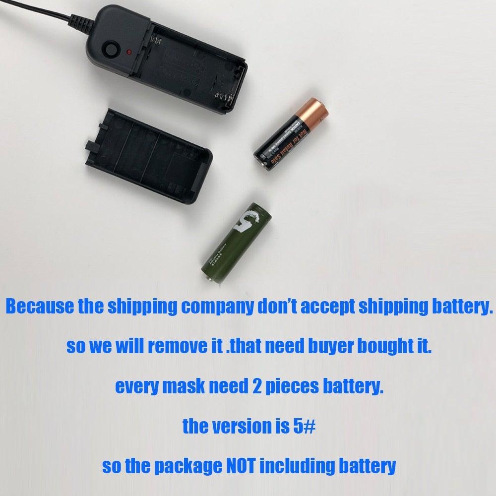 Anime Demon Slayer LED Cosplay Mask - animeweebcity