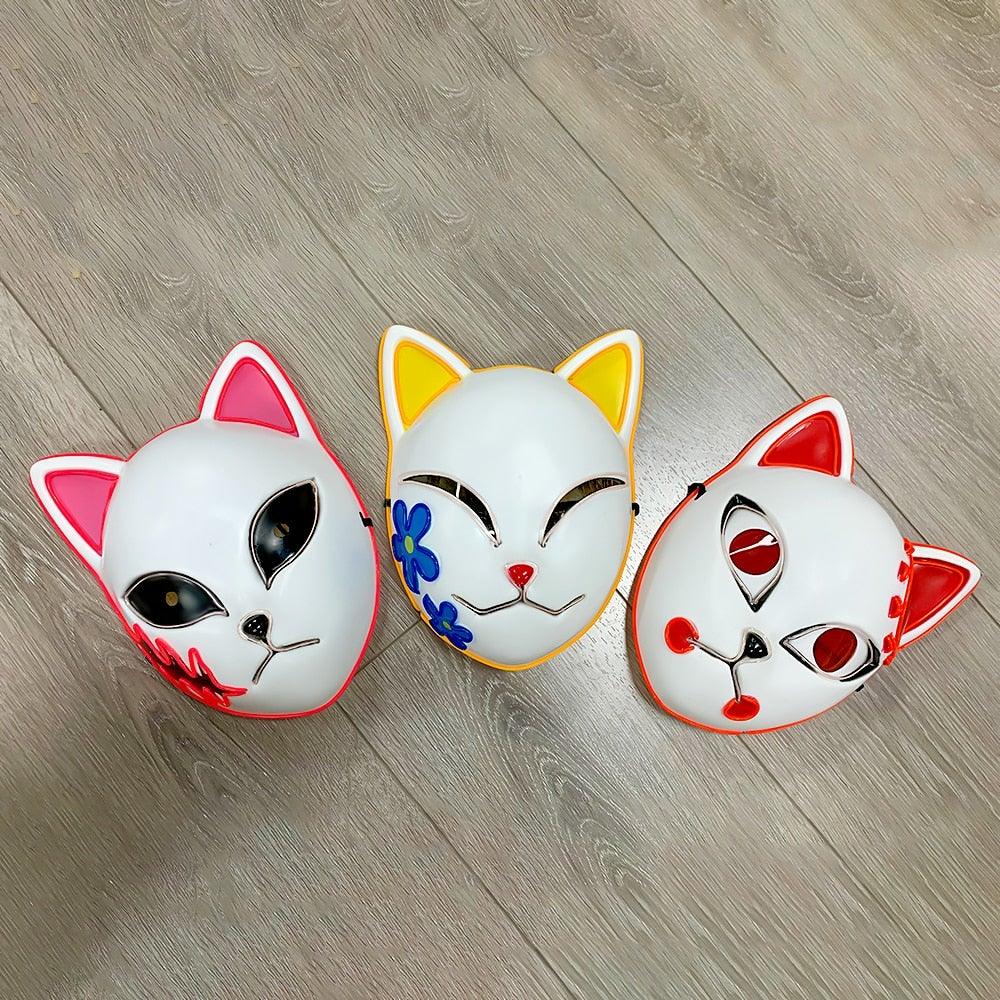 Anime Demon Slayer LED Cosplay Mask - animeweebcity