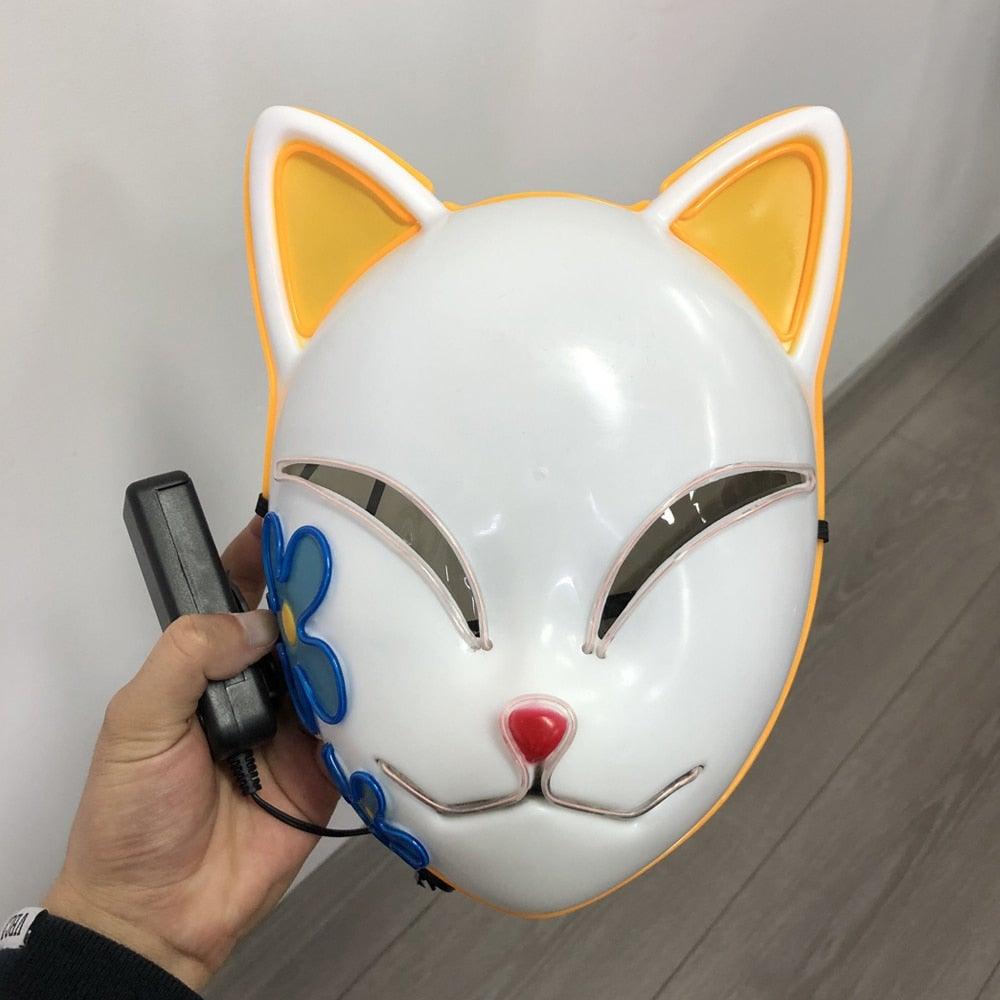 Anime Demon Slayer LED Cosplay Mask - animeweebcity