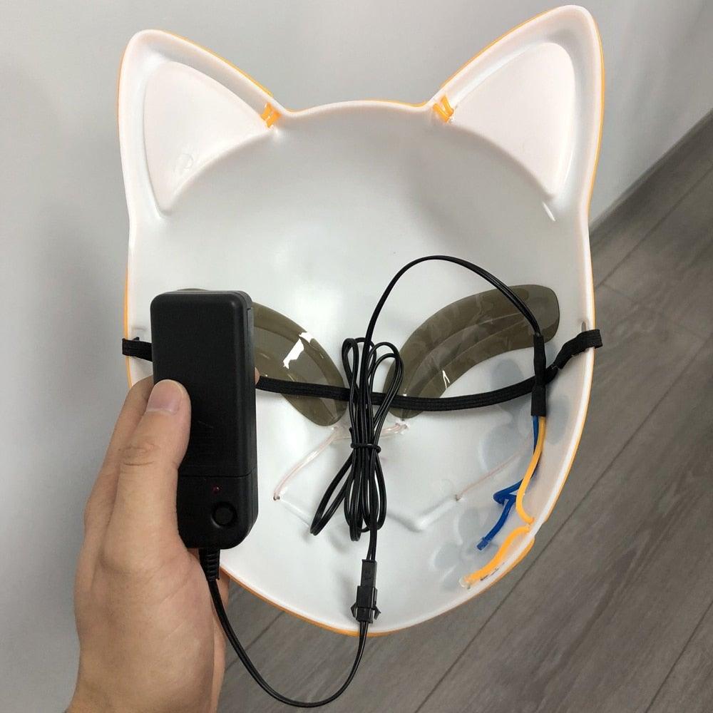 Anime Demon Slayer LED Cosplay Mask - animeweebcity