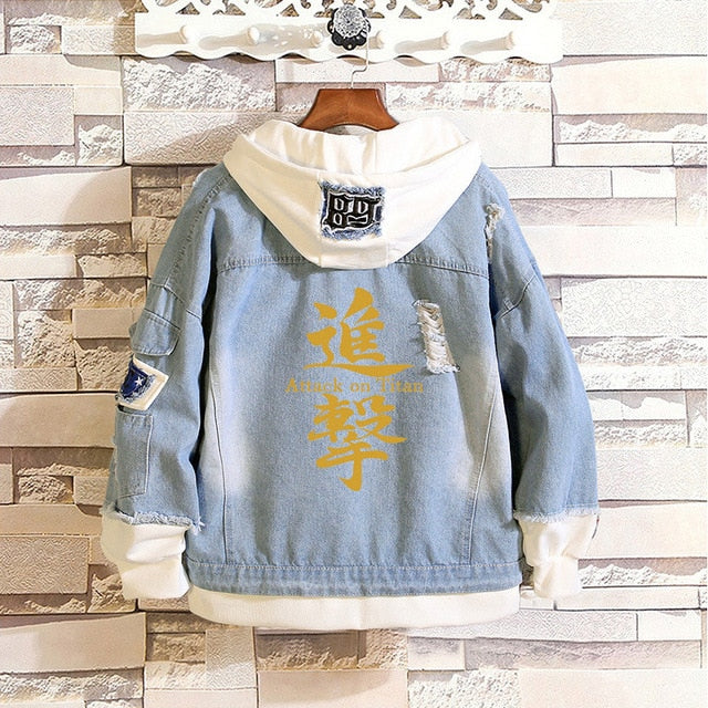 Attack on Titan Denim Jacket Women/Men Jeans Hoodie Sweatshirt