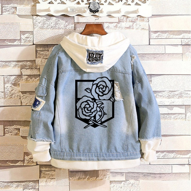 Attack on Titan Denim Jacket Women/Men Jeans Hoodie Sweatshirt