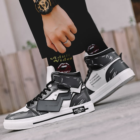 Black Pikachu High Tops Shoes