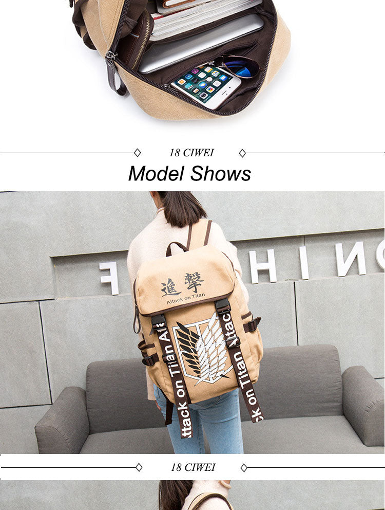 Attack On Titan Khaki Backpack