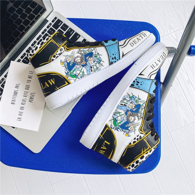 One Piece Water Law High Top Shoes