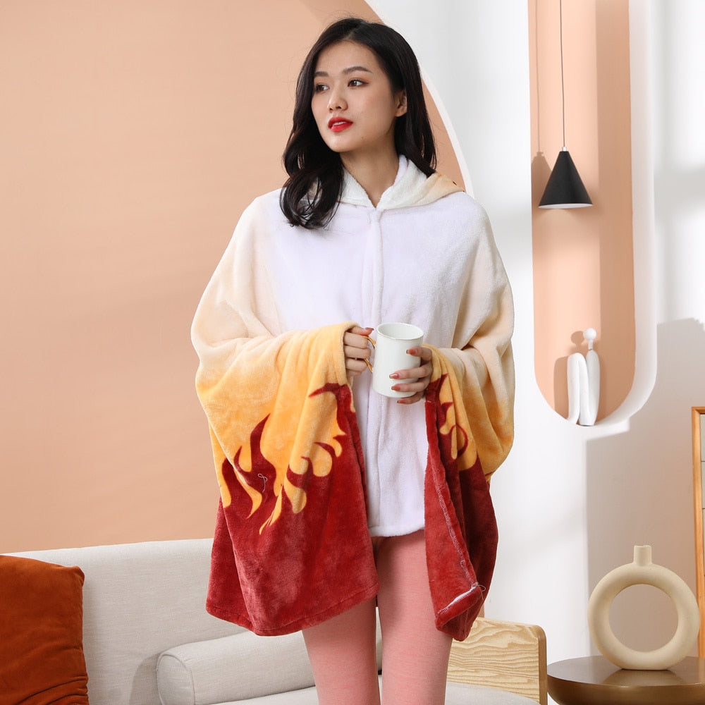 Tanjiro Zenitsu Giyuu Kyoujurou Shinobu Soft Warm Cloak Hoodie