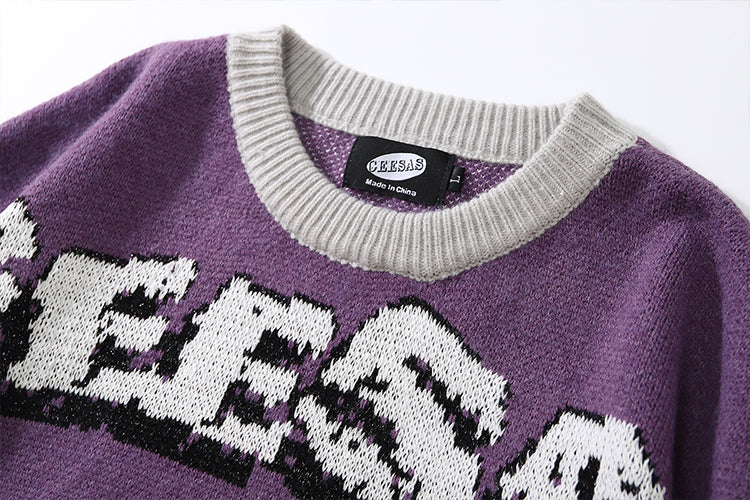 GEESA Oversized Anime Crewneck Sweater